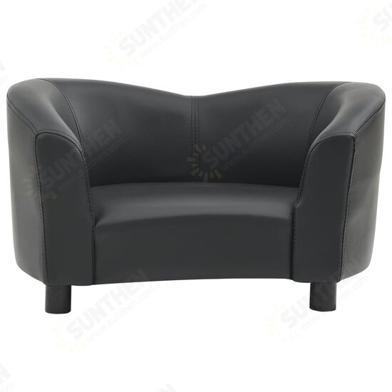 Dog Sofa Black 26.4inchx16.1inchx15.4inch Faux Leather