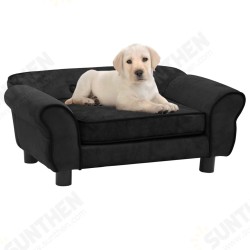 Dog Sofa Black 28.3inchx17.7inchx11.8inch Plush Dog Sofa Black 28.3inchx17.7inchx11.8inch Plush