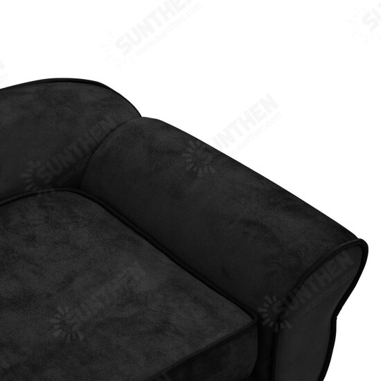 Dog Sofa Black 28.3inchx17.7inchx11.8inch Plush