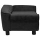 Dog Sofa Black 28.3inchx17.7inchx11.8inch Plush