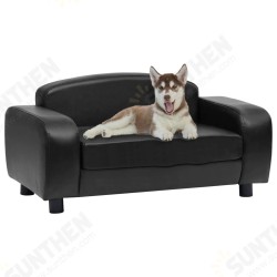 Dog Sofa Black 31.5inchx19.7inchx15.7inch Faux Leather Dog Sofa Black 31.5inchx19.7inchx15.7inch Faux Leather