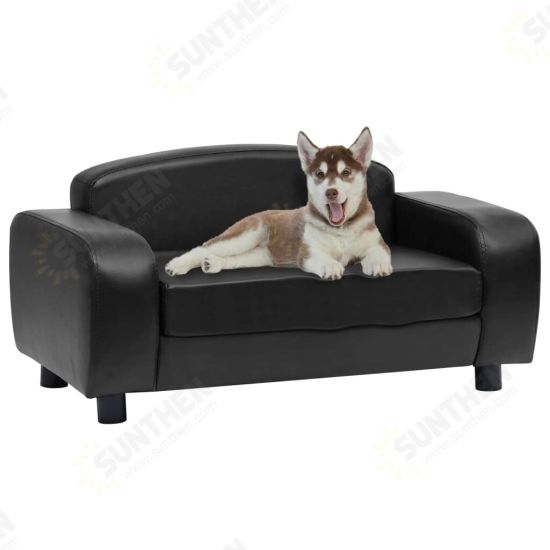 Dog Sofa Black 31.5inchx19.7inchx15.7inch Faux Leather Dog Sofa Black 31.5inchx19.7inchx15.7inch Faux Leather