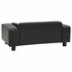 Dog Sofa Black 31.9inchx16.9inchx12.2inch Plush and Faux Leather