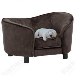 Dog Sofa Brown 27.2inchx19.3inchx15.7inch Plush Dog Sofa Brown 27.2inchx19.3inchx15.7inch Plush