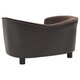Dog Sofa Brown 27.2inchx19.3inchx15.7inch Plush and Faux Leather Dog Sofa Brown 27.2inchx19.3inchx15.7inch Plush and Faux Leather