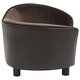 Dog Sofa Brown 27.2inchx19.3inchx15.7inch Plush and Faux Leather Dog Sofa Brown 27.2inchx19.3inchx15.7inch Plush and Faux Leather