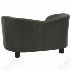 Dog Sofa Dark Gray 26.4inchx16.1inchx15.4inch Faux Leather Dog Sofa Dark Gray 26.4inchx16.1inchx15.4inch Faux Leather