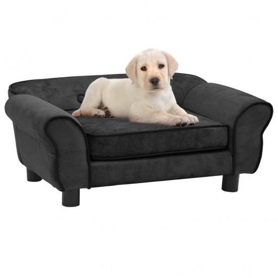 Dog Sofa Dark Gray 28.3inchx17.7inchx11.8inch Plush