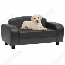Dog Sofa Dark Gray 31.5inchx19.7inchx15.7inch Faux Leather Dog Sofa Dark Gray 31.5inchx19.7inchx15.7inch Faux Leather