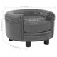 Dog Sofa Gray 18.9inchx18.9inchx12.6inch Plush and Faux Leather Dog Sofa Gray 18.9inchx18.9inchx12.6inch Plush and Faux Leather