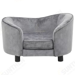 Dog Sofa Gray 27.2inchx19.3inchx15.7inch Plush Dog Sofa Gray 27.2inchx19.3inchx15.7inch Plush