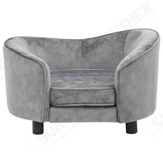 Dog Sofa Gray 27.2inchx19.3inchx15.7inch Plush Dog Sofa Gray 27.2inchx19.3inchx15.7inch Plush