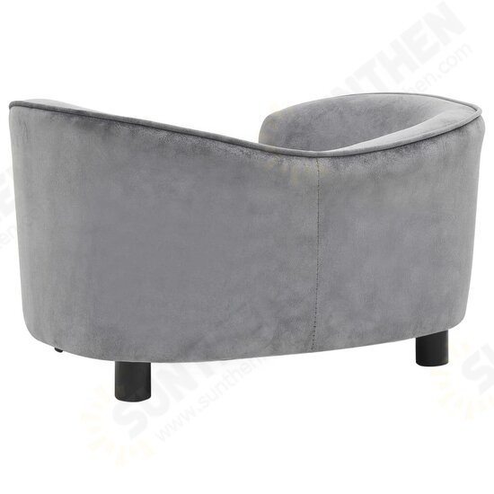 Dog Sofa Gray 27.2inchx19.3inchx15.7inch Plush Dog Sofa Gray 27.2inchx19.3inchx15.7inch Plush