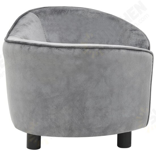 Dog Sofa Gray 27.2inchx19.3inchx15.7inch Plush Dog Sofa Gray 27.2inchx19.3inchx15.7inch Plush