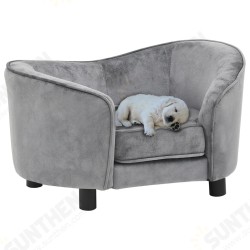 Dog Sofa Gray 27.2inchx19.3inchx15.7inch Plush Dog Sofa Gray 27.2inchx19.3inchx15.7inch Plush