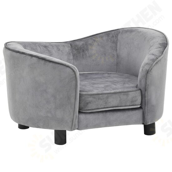 Dog Sofa Gray 27.2inchx19.3inchx15.7inch Plush Dog Sofa Gray 27.2inchx19.3inchx15.7inch Plush