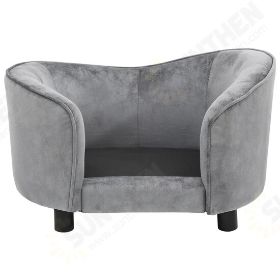 Dog Sofa Gray 27.2inchx19.3inchx15.7inch Plush Dog Sofa Gray 27.2inchx19.3inchx15.7inch Plush
