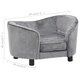 Dog Sofa Gray 27.2inchx19.3inchx15.7inch Plush Dog Sofa Gray 27.2inchx19.3inchx15.7inch Plush