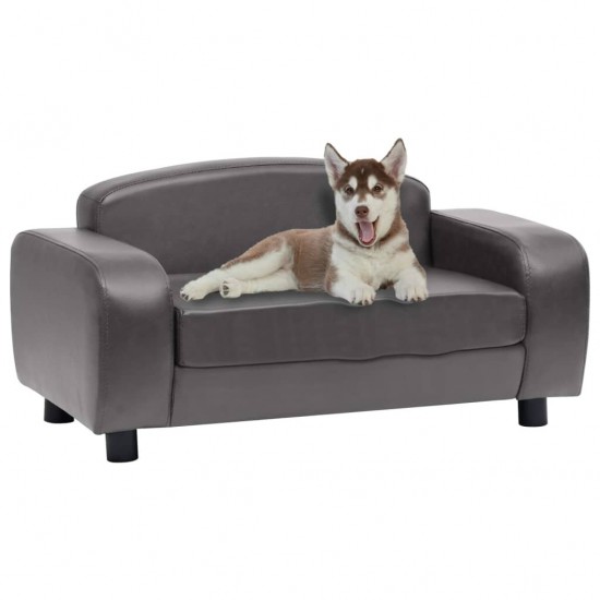 Dog Sofa Gray 31.5inchx19.7inchx15.7inch Faux Leather