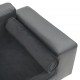 Dog Sofa Gray 31.9inchx16.9inchx12.2inch Plush and Faux Leather