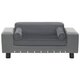 Dog Sofa Gray 31.9inchx16.9inchx12.2inch Plush and Faux Leather