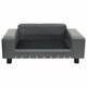 Dog Sofa Gray 31.9inchx16.9inchx12.2inch Plush and Faux Leather