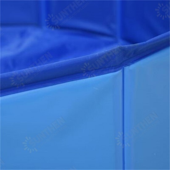 80x20 cm 170825 Foldable Dog Swimming Pool Blue PVC Foldable Bathing Bathtub Cooling Mat