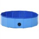 80x20 cm 170825 Foldable Dog Swimming Pool Blue PVC Foldable Bathing Bathtub Cooling Mat