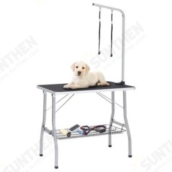 171068 Adjustable Dog Grooming Table with 2 Loops and Basket for Pet Supplies Puppy Hair Dry Cat Grind 171068 Adjustable Dog Grooming Table with 2 Loops and Basket for Pet Supplies Puppy Hair Dry Cat Grind