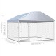 Outdoor Dog Kennel 144493 Puppy Heavy Duty Cage Galvanized Steel Frame Fence Playpen Exercise Pen Chicken Coop Run House Pet Supplies Waterproof Cover Metal Mesh Barrier