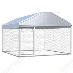 Outdoor Dog Kennel 144493 Puppy Heavy Duty Cage Galvanized Steel Frame Fence Playpen Exercise Pen Chicken Coop Run House Pet Supplies Waterproof Cover Metal Mesh Barrier Outdoor Dog Kennel 144493 Puppy Heavy Duty Cage Galvanized Steel Frame Fence Playpen Exercise Pen Chicken Coop Run House Pet Supplies Waterproof Cover Metal Mesh Barrier