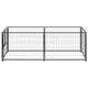 150790 Outdoor Dog Kennel Black 200x100x70 cm Steel House Cage Foldable Puppy Cats Sleep Metal Playpen Exercise Training Bedpan Pet Supplies