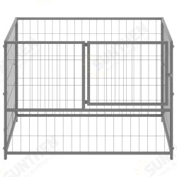 150792 Outdoor Dog Kennel Silver 100x100x70 cm Steel House Cage Foldable Puppy Cats Sleep Metal Playpen Exercise Training Bedpan Pet Supplies 150792 Outdoor Dog Kennel Silver 100x100x70 cm Steel House Cage Foldable Puppy Cats Sleep Metal Playpen Exercise Training Bedpan Pet Supplies