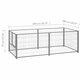 150793 Outdoor Dog Kennel Silver 200x100x70 cm Steel House Cage Foldable Puppy Cats Sleep Metal Playpen Exercise Training Bedpan Pet Supplies