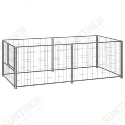 150793 Outdoor Dog Kennel Silver 200x100x70 cm Steel House Cage Foldable Puppy Cats Sleep Metal Playpen Exercise Training Bedpan Pet Supplies 150793 Outdoor Dog Kennel Silver 200x100x70 cm Steel House Cage Foldable Puppy Cats Sleep Metal Playpen Exercise Training Bedpan Pet Supplies