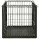 170575 Outdoor Dog Playpen Steel 91.5x59x61 cm House Cage Foldable Puppy Cats Sleep Metal Playpen Exercise Training Bedpan Pet Supplies