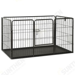 170576 Outdoor Dog Playpen Steel 123x77.5x74.5 cm House Cage Foldable Puppy Cats Sleep Metal Playpen Exercise Training Bedpan Pet Supplies 170576 Outdoor Dog Playpen Steel 123x77.5x74.5 cm House Cage Foldable Puppy Cats Sleep Metal Playpen Exercise Training Bedpan Pet Supplies