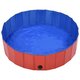 170823 Foldable Dog Swimming Pool Red 120x30 cm PVC Puppy Bath Collapsible Bathing for Cats Playing Kids Bathtub Pet Supplies