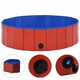 170823 Foldable Dog Swimming Pool Red 120x30 cm PVC Puppy Bath Collapsible Bathing for Cats Playing Kids Bathtub Pet Supplies