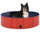 170823 Foldable Dog Swimming Pool Red 120x30 cm PVC Puppy Bath Collapsible Bathing for Cats Playing Kids Bathtub Pet Supplies