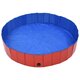 170824 Foldable Dog Swimming Pool Red 160x30 cm PVC Puppy Bath Collapsible Bathing for Cats Playing Kids Bathtub Pet Supplies