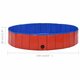 170824 Foldable Dog Swimming Pool Red 160x30 cm PVC Puppy Bath Collapsible Bathing for Cats Playing Kids Bathtub Pet Supplies