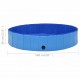 170827 Foldable Dog Swimming Pool Blue 160x30 cm PVC Puppy Bath Collapsible Bathing for Cats Playing Kids Bathtub Pet Supplies