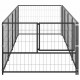 3082094 Outdoor Dog Kennel Black 4 m² House Cage Foldable Puppy Cats Sleep Metal Playpen Exercise Training Bedpan Pet Supplies