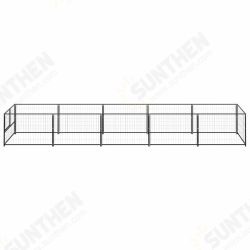 3082095 Outdoor Dog Kennel Black 5 m² House Cage Foldable Puppy Cats Sleep Metal Playpen Exercise Training Bedpan Pet Supplies 3082095 Outdoor Dog Kennel Black 5 m² House Cage Foldable Puppy Cats Sleep Metal Playpen Exercise Training Bedpan Pet Supplies