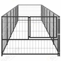 3082096 Outdoor Dog Kennel Black 6 m² House Cage Foldable Puppy Cats Sleep Metal Playpen Exercise Training Bedpan Pet Supplies 3082096 Outdoor Dog Kennel Black 6 m² House Cage Foldable Puppy Cats Sleep Metal Playpen Exercise Training Bedpan Pet Supplies