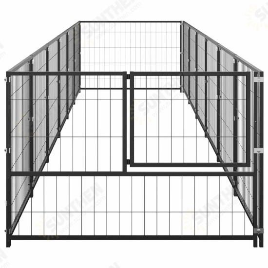3082096 Outdoor Dog Kennel Black 6 m² House Cage Foldable Puppy Cats Sleep Metal Playpen Exercise Training Bedpan Pet Supplies 3082096 Outdoor Dog Kennel Black 6 m² House Cage Foldable Puppy Cats Sleep Metal Playpen Exercise Training Bedpan Pet Supplies