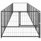 3082097 Outdoor Dog Kennel Black 7 m² House Cage Foldable Puppy Cats Sleep Metal Playpen Exercise Training Bedpan Pet Supplies