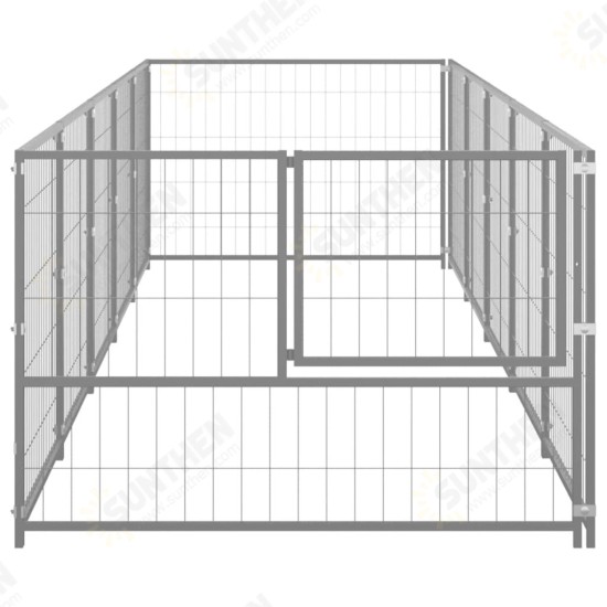 3082103 Outdoor Dog Kennel Silver 5 m² Steel House Cage Foldable Puppy Cats Sleep Metal Playpen Exercise Training Bedpan Pet Supplies 3082103 Outdoor Dog Kennel Silver 5 m² Steel House Cage Foldable Puppy Cats Sleep Metal Playpen Exercise Training Bedpan Pet Supplies