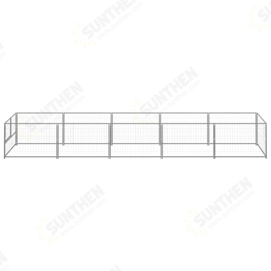 3082103 Outdoor Dog Kennel Silver 5 m² Steel House Cage Foldable Puppy Cats Sleep Metal Playpen Exercise Training Bedpan Pet Supplies 3082103 Outdoor Dog Kennel Silver 5 m² Steel House Cage Foldable Puppy Cats Sleep Metal Playpen Exercise Training Bedpan Pet Supplies